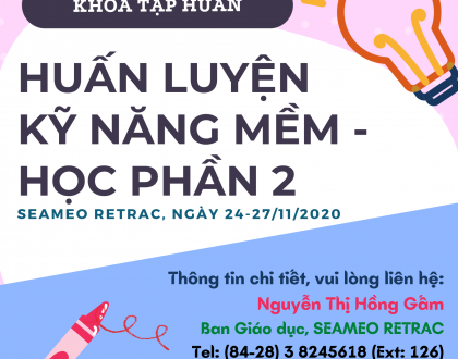 Khóa tập huấn về “Huấn luyện Kỹ năng Mềm – Học phần 2”