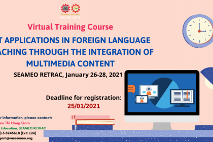 Virtual training course on "ICT Applications in  Foreign Language Teaching through the Integration of Multimedia Content"