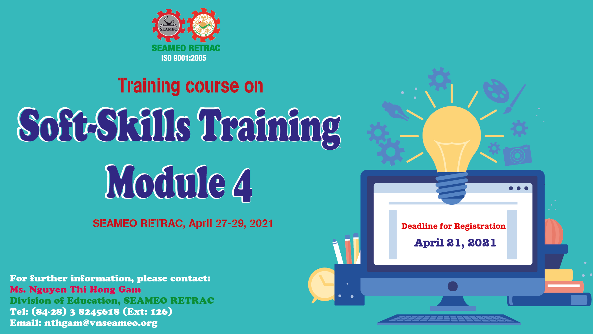 Training course on “Soft-Skills Training – Module 4”, April 27-29, 2021