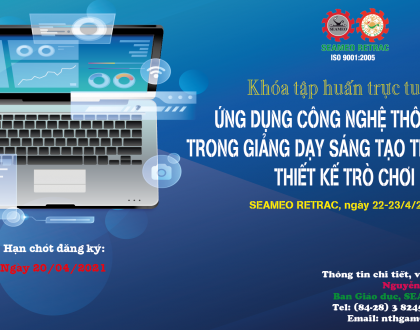 Khóa tập huấn “Ứng dụng CNTT trong Giảng dạy sáng tạo thông qua Thiết kế trò chơi”