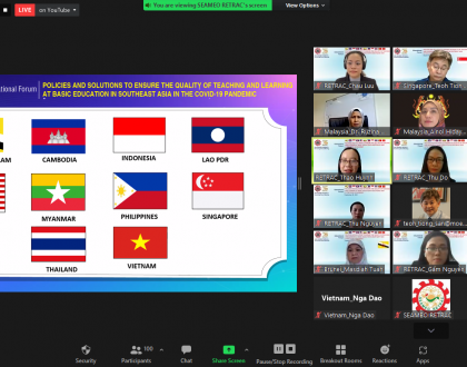 Virtual Educational Forum on “Policies and solutions to ensure the quality of teaching and learning at basic education in Southeast Asia in the COVID-19 Pandemic”