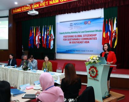 Capacity-Building Workshop for Local Government Officials on “Fostering Global Citizenship for Sustainable Communities in the Southeast Asia”