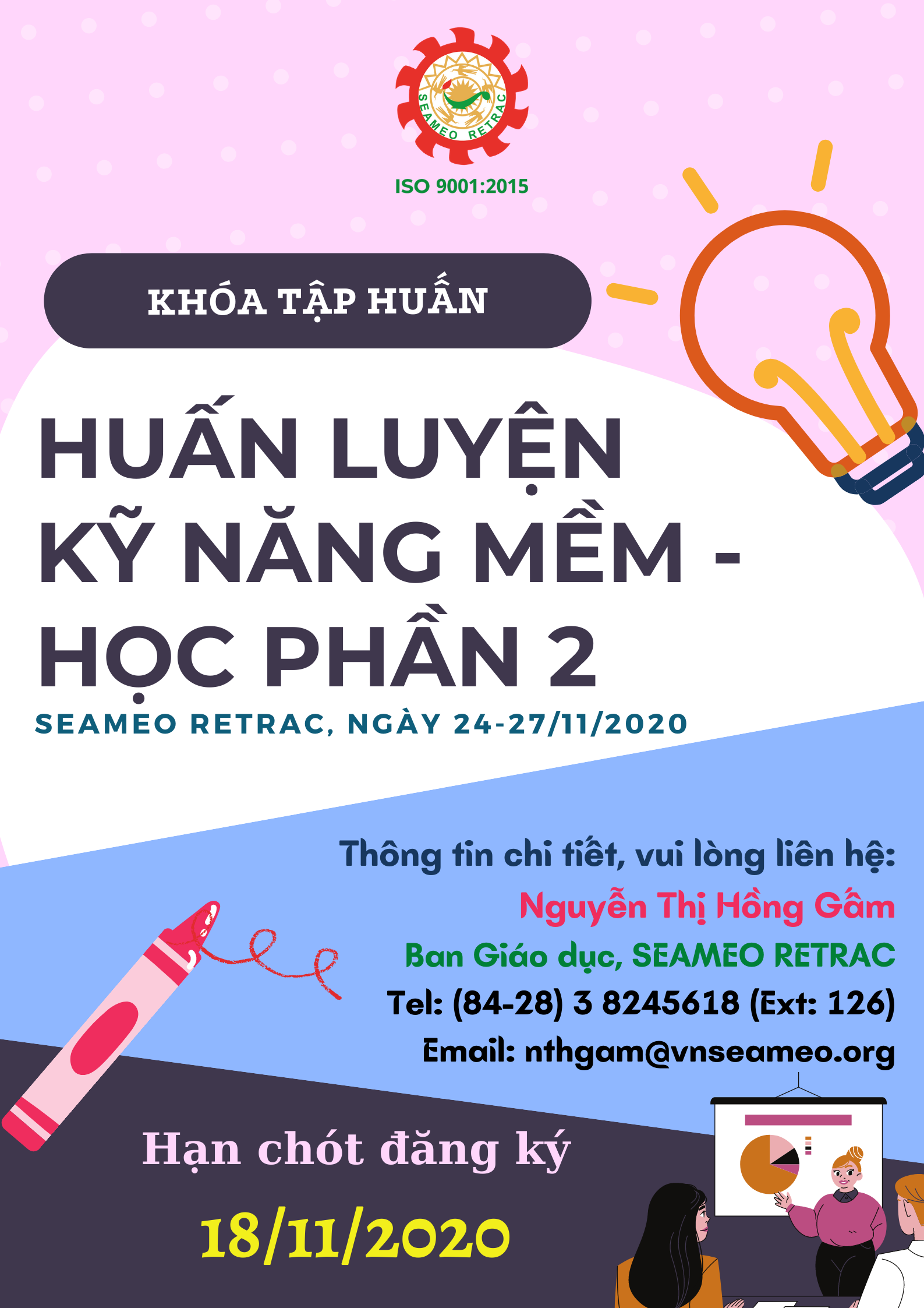 Khóa tập huấn về “Huấn luyện Kỹ năng Mềm – Học phần 2”