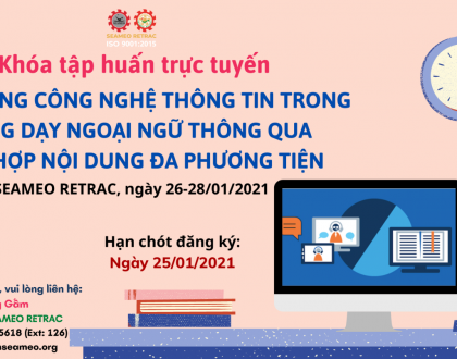 Khóa tập huấn trực tuyến về “Ứng dụng CNTT trong giảng dạy ngoại ngữ thông qua tích hợp nội dung đa phương tiện”