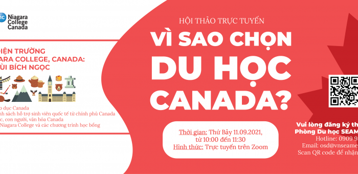 Hội thảo trực truyến: VÌ SAO CHỌN DU HỌC CANADA?