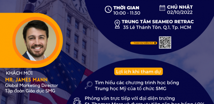 Hội thảo du học: HỌC BỔNG TRUNG HỌC MỸ LÊN ĐẾN 50%